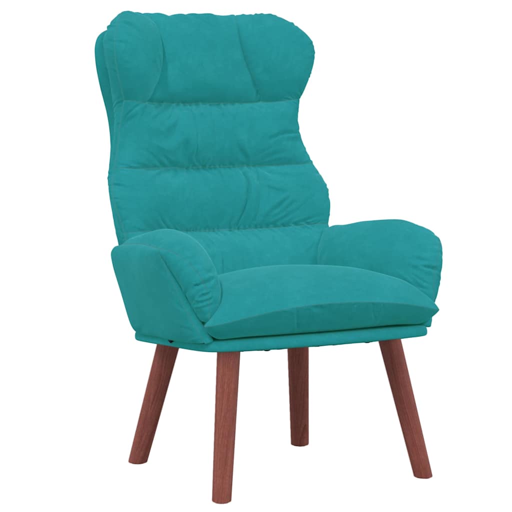 Fauteuil relaxant Turquoise 69 x 74 x 93 cm Velours - XIOS