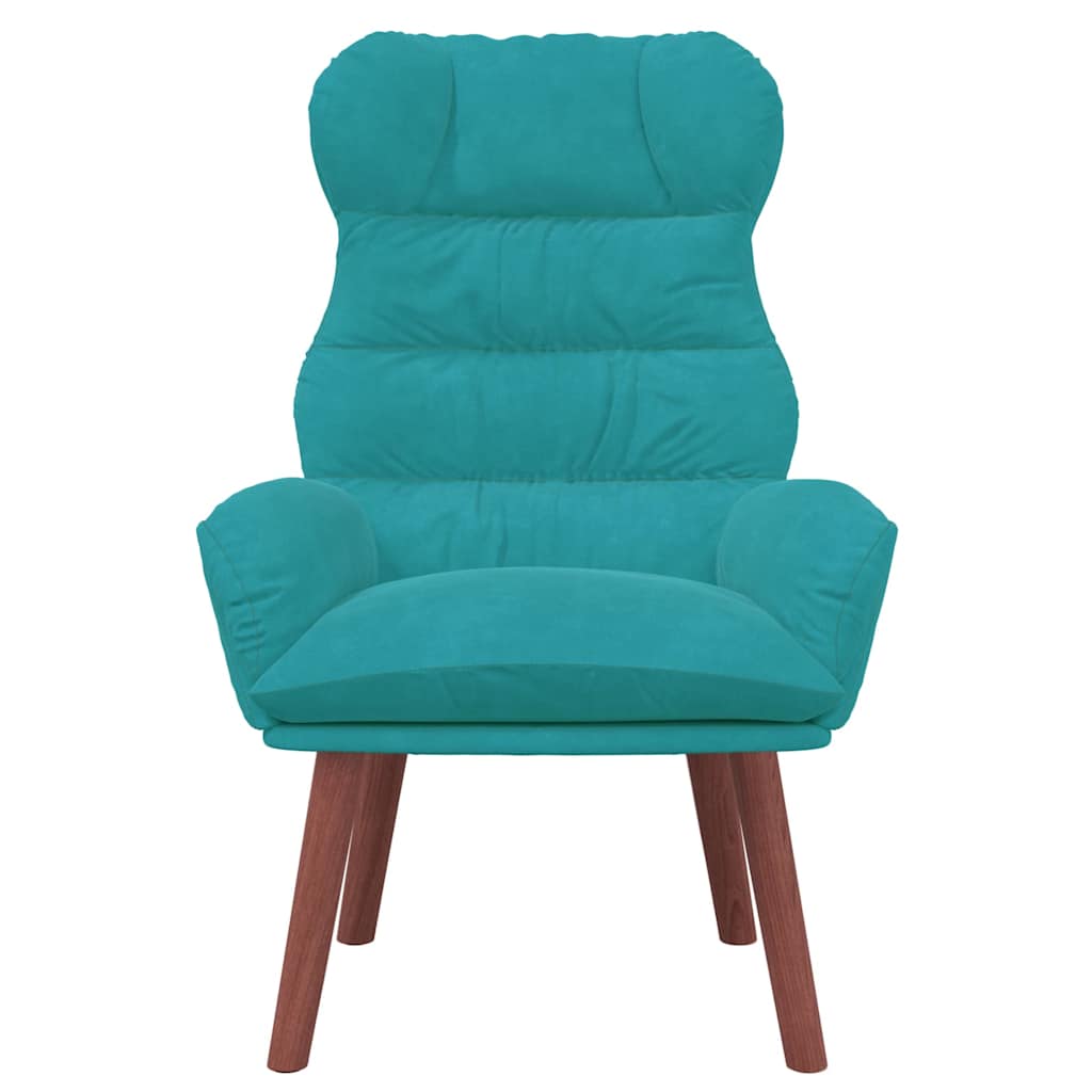 Fauteuil relaxant Turquoise 69 x 74 x 93 cm Velours - XIOS