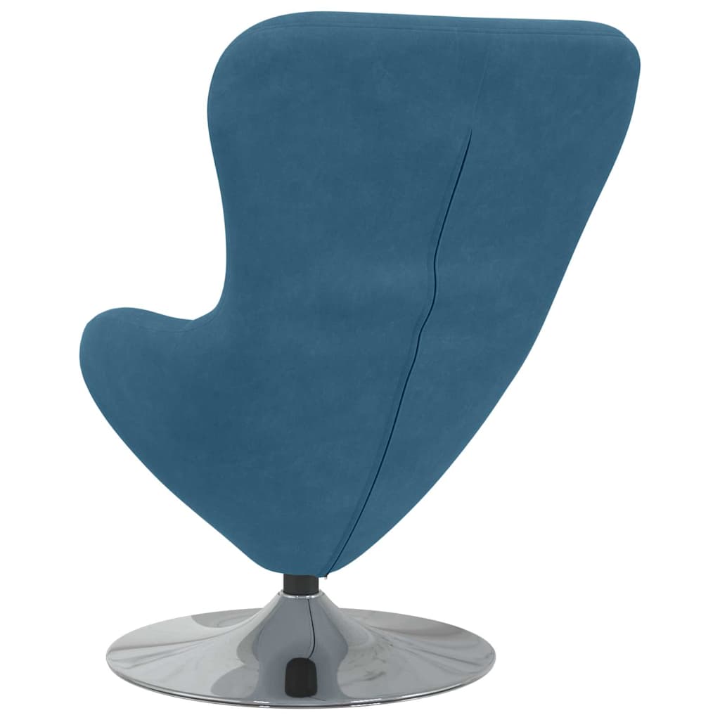 Fauteuil œuf Bleu 63 x 73 x 90 cm Velours - XIOS