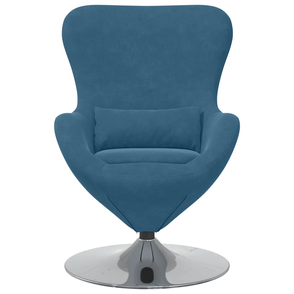 Fauteuil œuf Bleu Velours