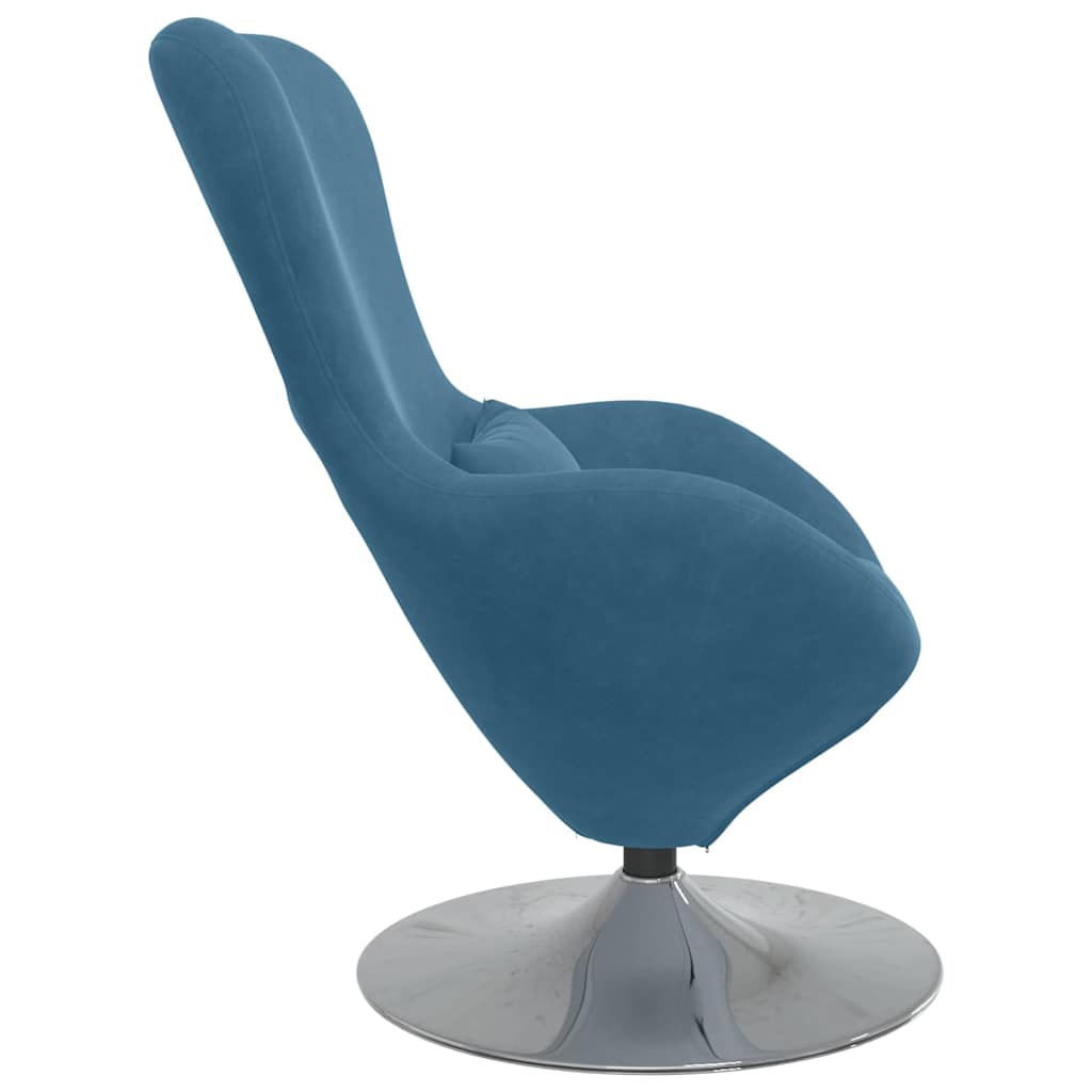 Fauteuil œuf Bleu 63 x 73 x 90 cm Velours - XIOS