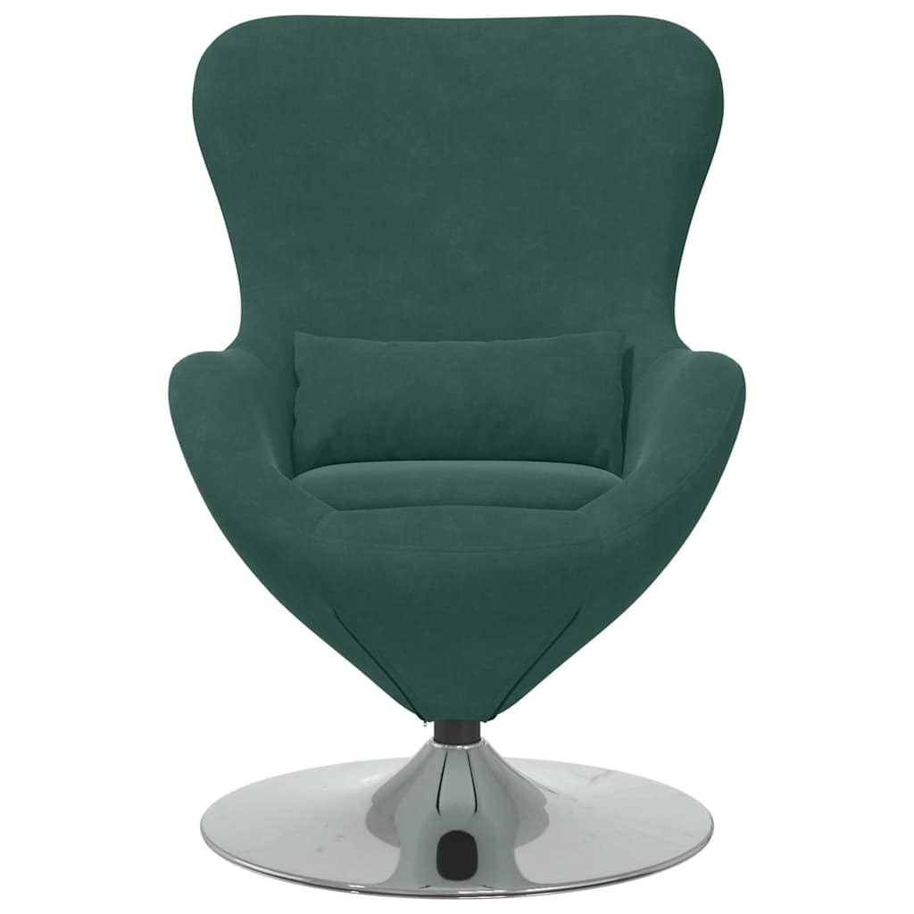 Fauteuil œuf Vert foncé 63 x 73 x 90 cm Velours - XIOS