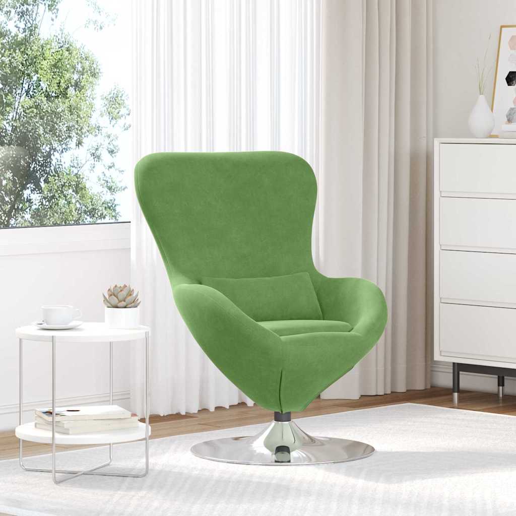 Fauteuil œuf Vert clair Velours - XIOS