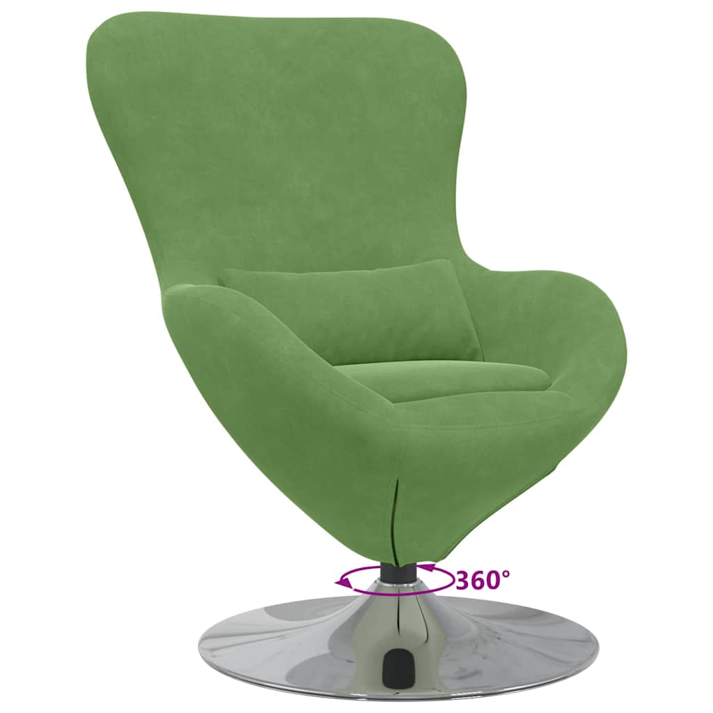 Fauteuil œuf Vert clair Velours - XIOS