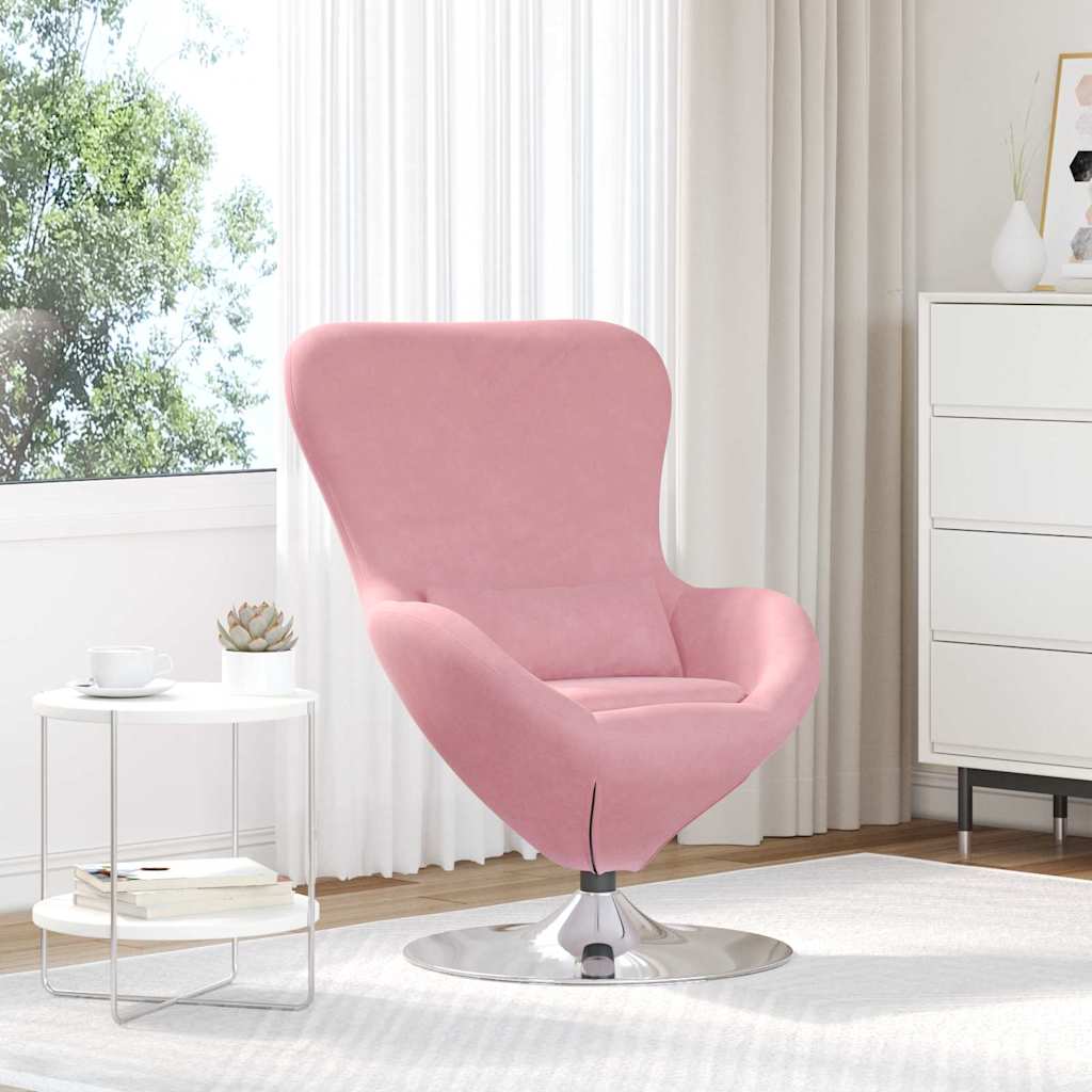Fauteuil œuf Rose 63 x 73 x 90 cm Velours - XIOS