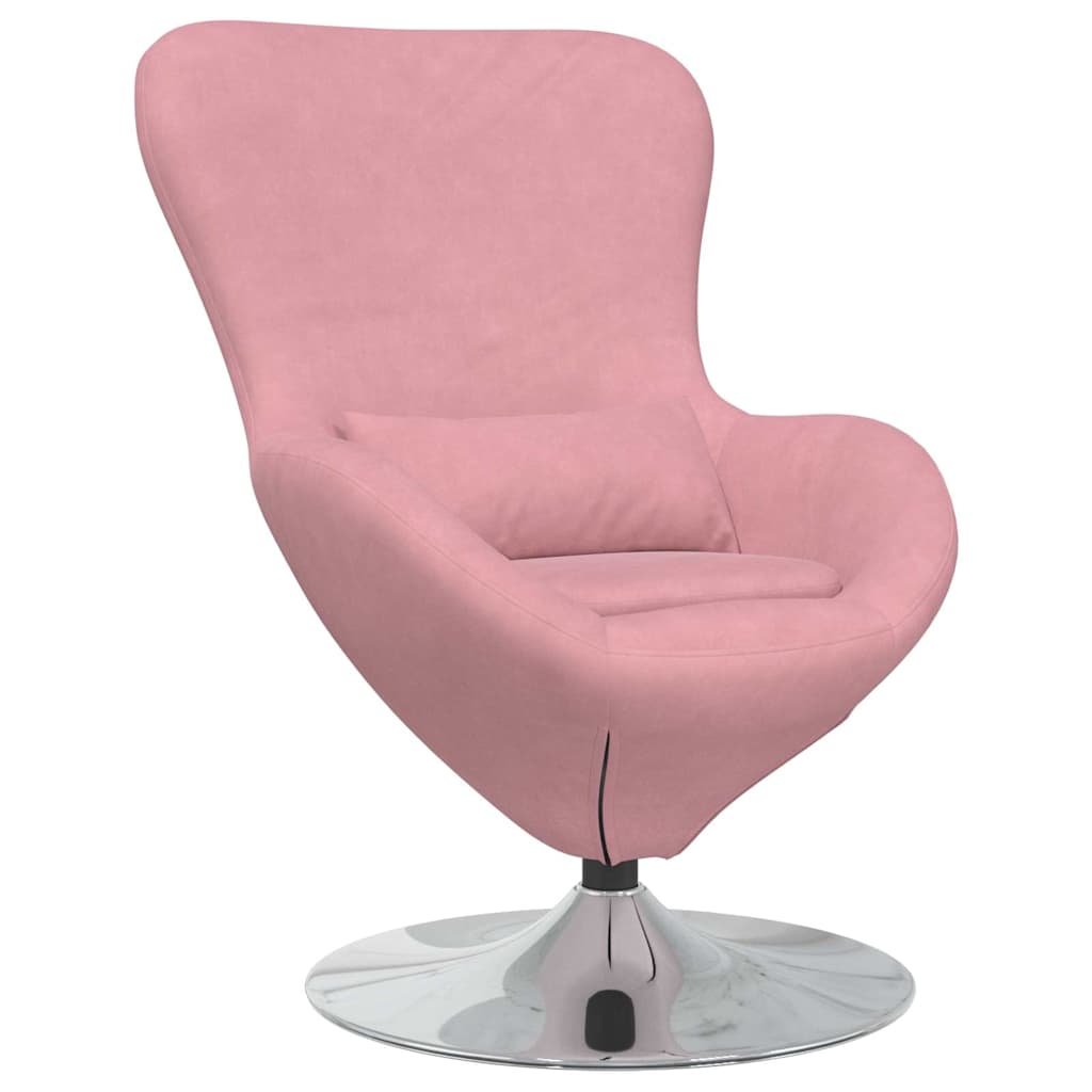 Fauteuil œuf Rose 63 x 73 x 90 cm Velours - XIOS