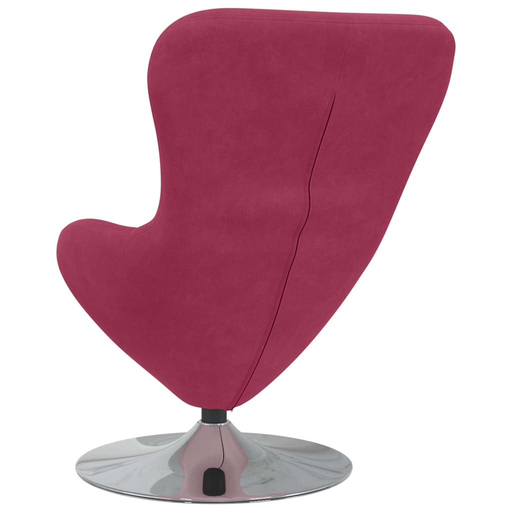 Fauteuil œuf Rouge bordeaux 63 x 73 x 90 cm Velours - XIOS