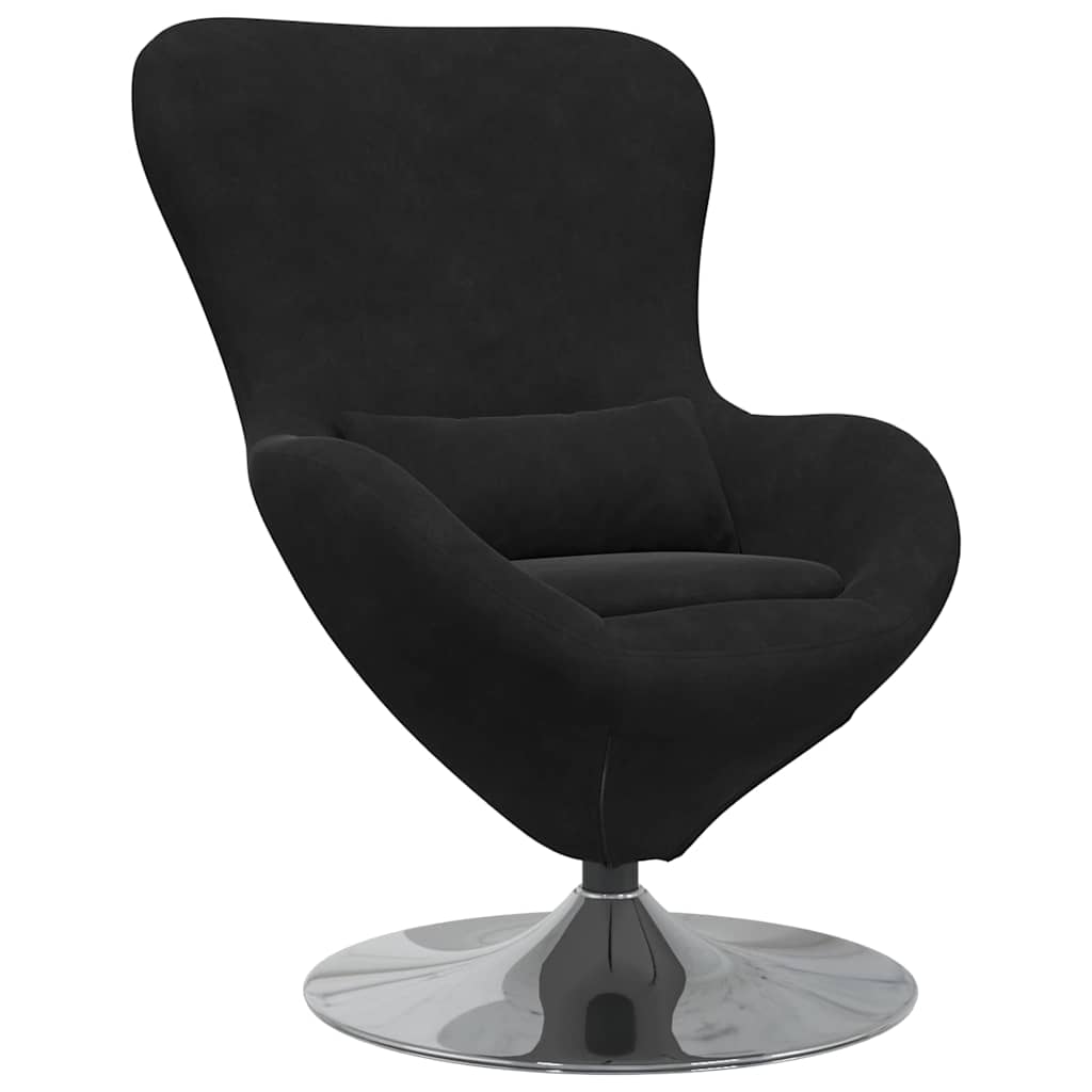 Fauteuil œuf Noir 63 x 73 x 90 cm Velours - XIOS