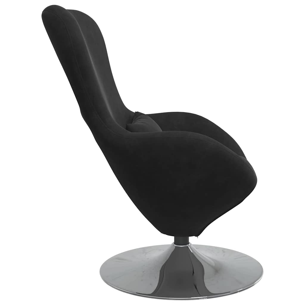 Fauteuil œuf Noir 63 x 73 x 90 cm Velours - XIOS