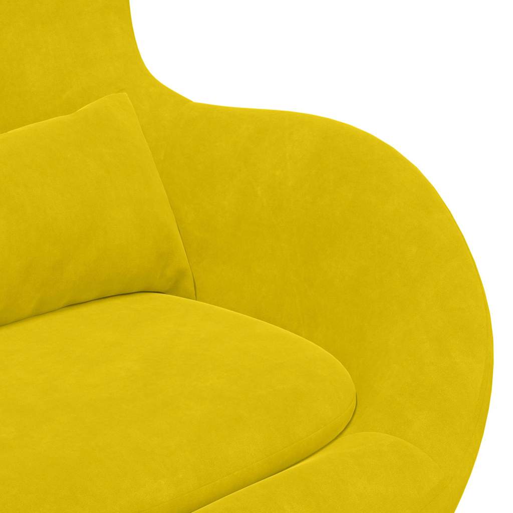 Fauteuil œuf Jaune Velours - XIOS