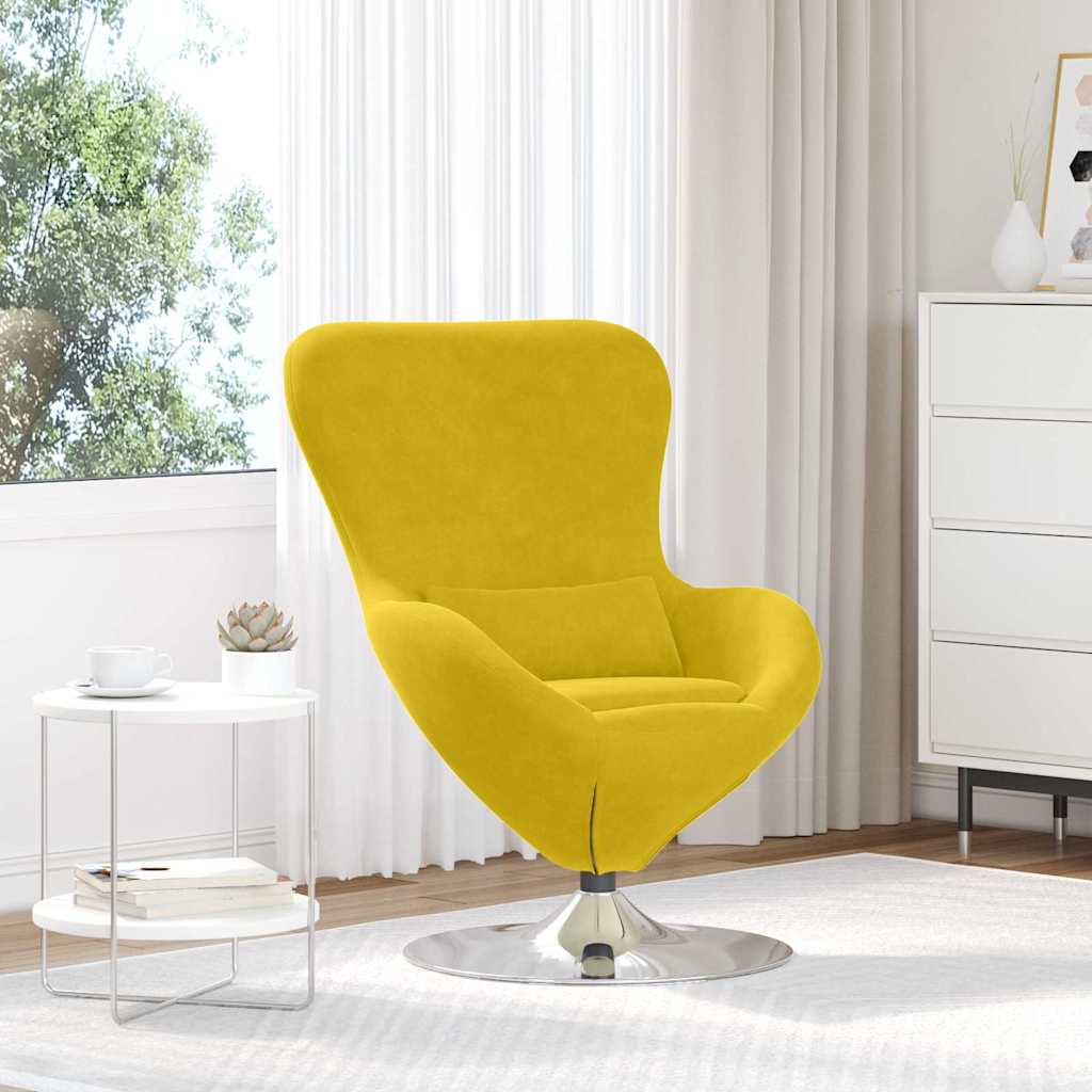 Fauteuil œuf Jaune Velours - XIOS