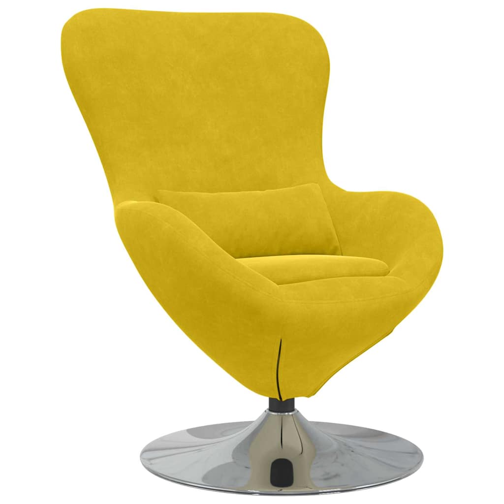 Fauteuil œuf Jaune 63 x 73 x 90 cm Velours - XIOS