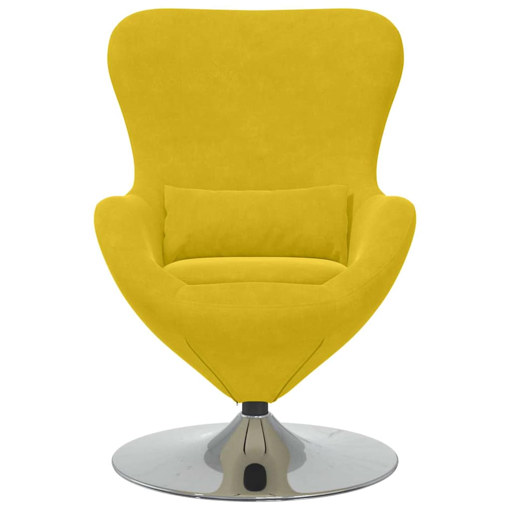Fauteuil œuf Jaune 63 x 73 x 90 cm Velours - XIOS