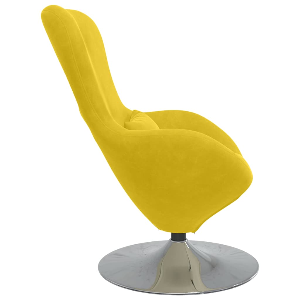 Fauteuil œuf Jaune 63 x 73 x 90 cm Velours - XIOS