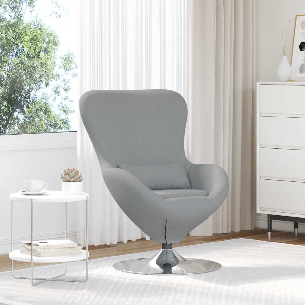 Fauteuil œuf Gris clair 63 x 73 x 90 cm tissu - XIOS