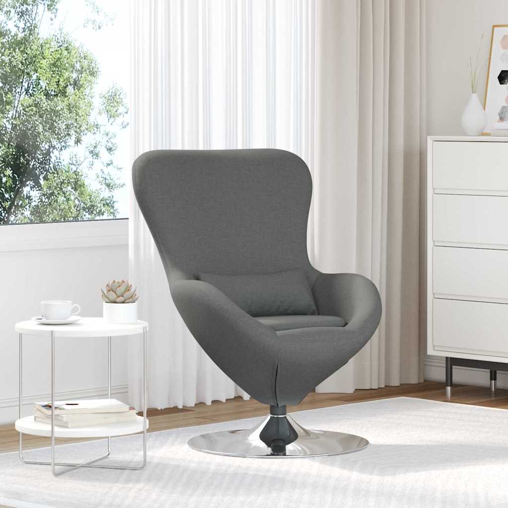 Fauteuil œuf Gris foncé 63 x 73 x 90 cm tissu - XIOS