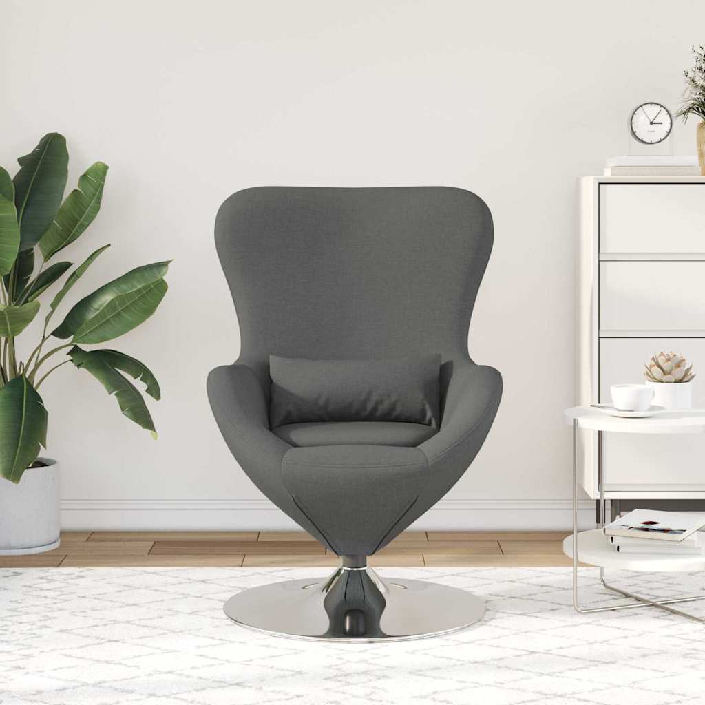 Fauteuil œuf Gris foncé 63 x 73 x 90 cm tissu - XIOS