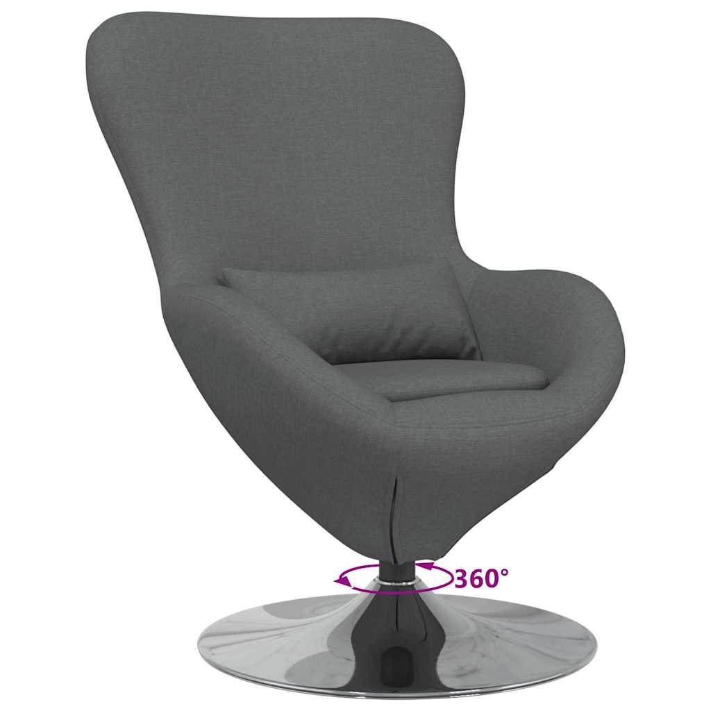 Fauteuil œuf Gris foncé 63 x 73 x 90 cm tissu - XIOS