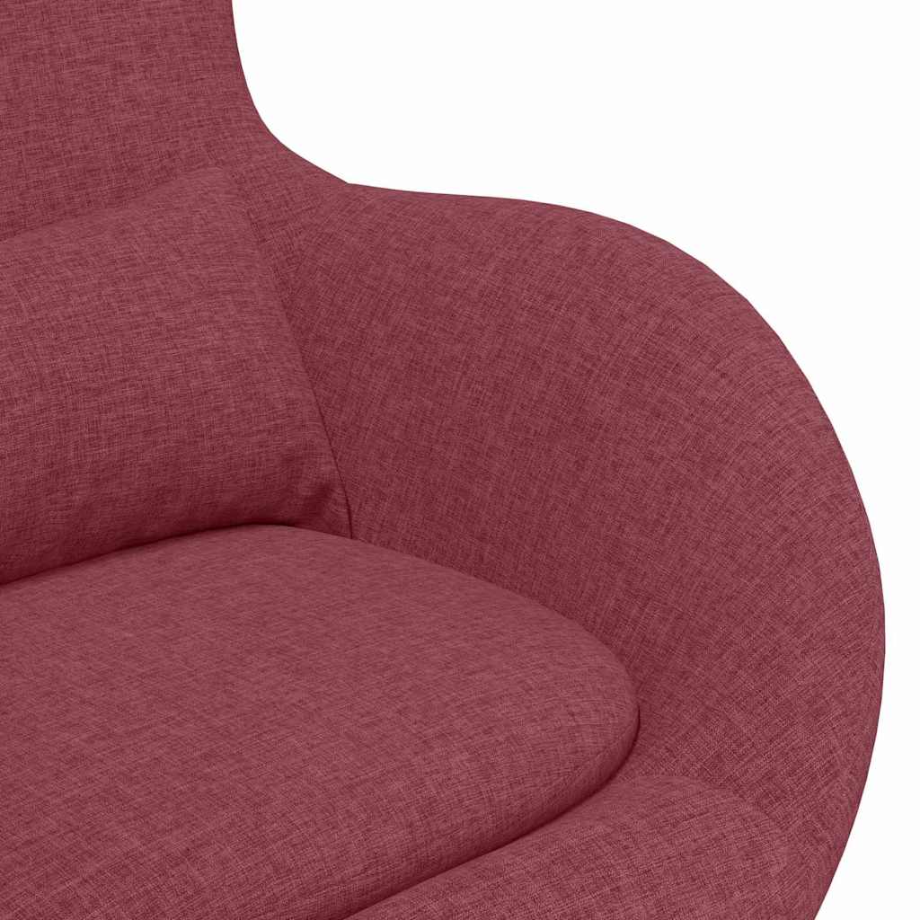 Fauteuil œuf Rouge bordeaux 63 x 73 x 90 cm tissu - XIOS