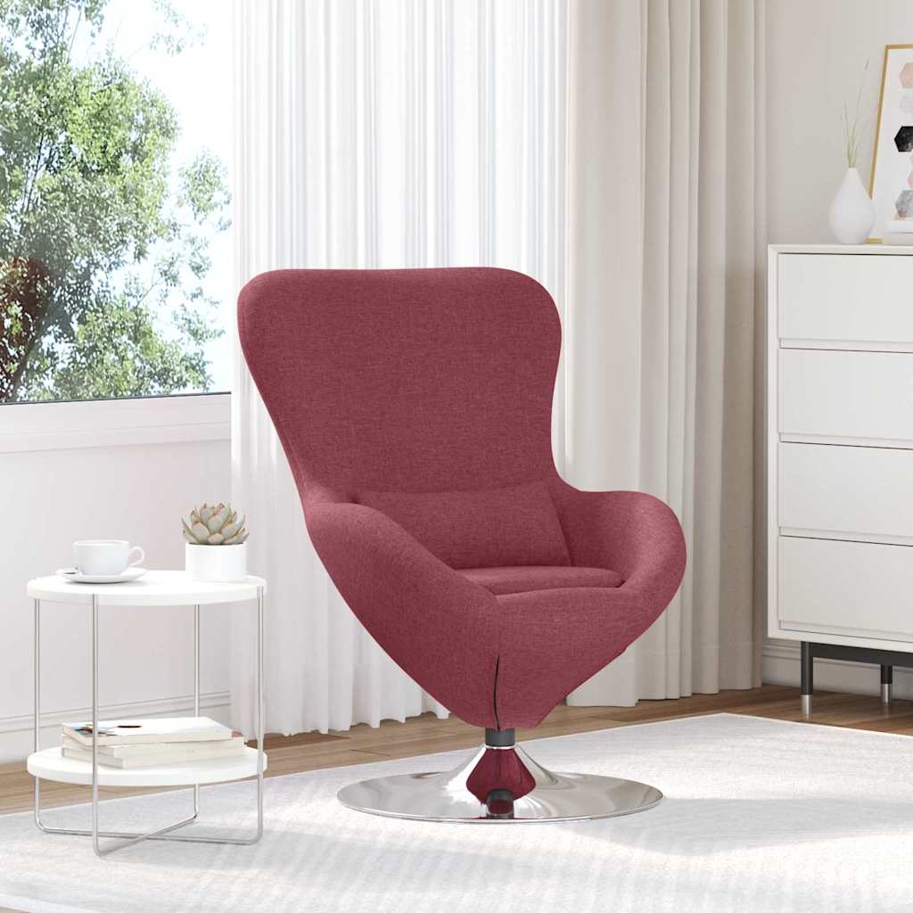 Fauteuil œuf Rouge bordeaux 63 x 73 x 90 cm tissu - XIOS