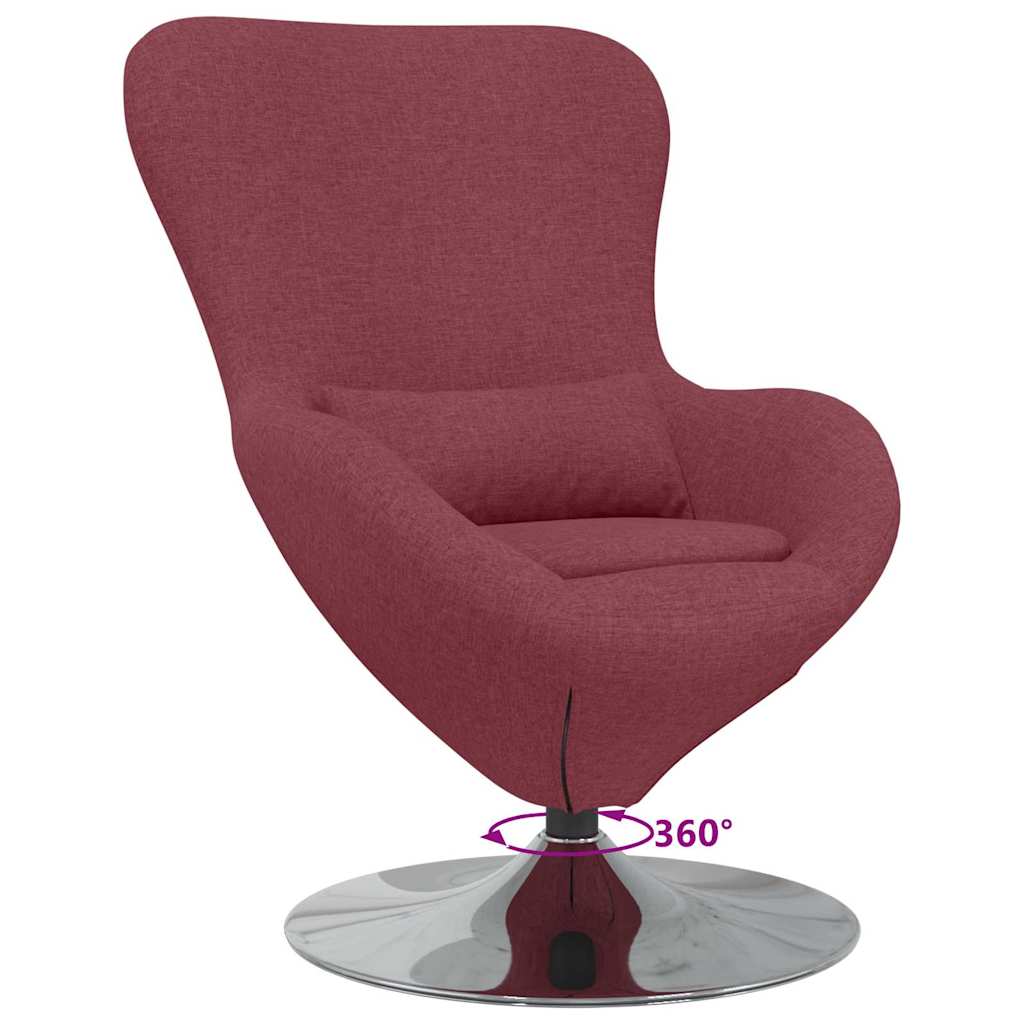 Fauteuil œuf Rouge bordeaux 63 x 73 x 90 cm tissu - XIOS