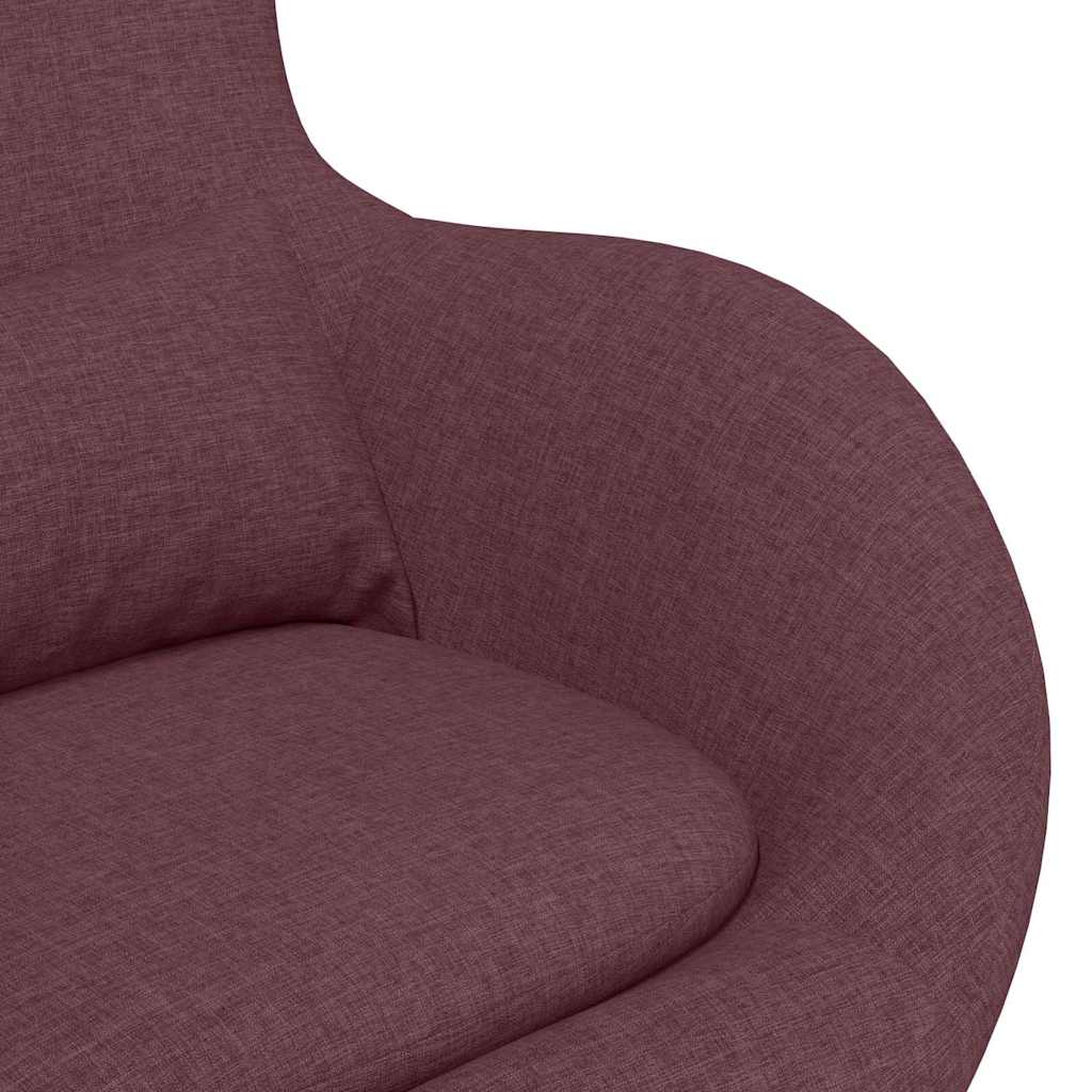 Fauteuil œuf Violet 63 x 73 x 90 cm tissu - XIOS