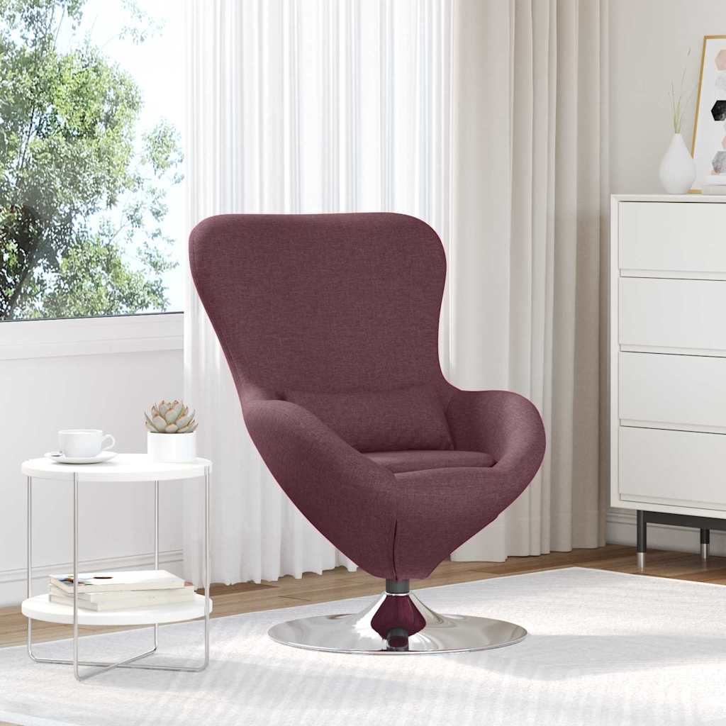 Fauteuil œuf Violet 63 x 73 x 90 cm tissu - XIOS