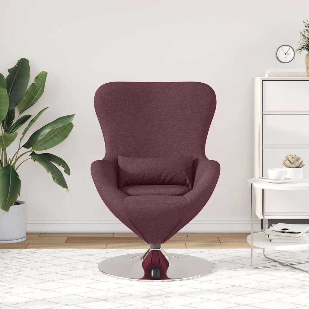 Fauteuil œuf Violet 63 x 73 x 90 cm tissu - XIOS