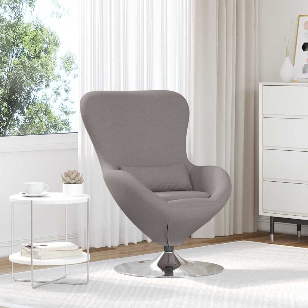 Fauteuil œuf Taupe 63 x 73 x 90 cm tissu - XIOS