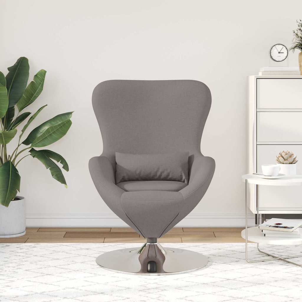 Fauteuil œuf Taupe 63 x 73 x 90 cm tissu - XIOS