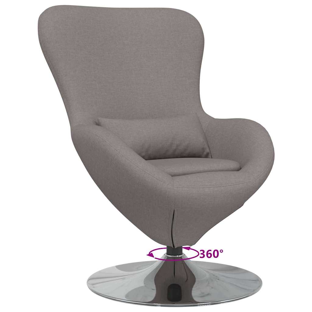 Fauteuil œuf Taupe 63 x 73 x 90 cm tissu - XIOS