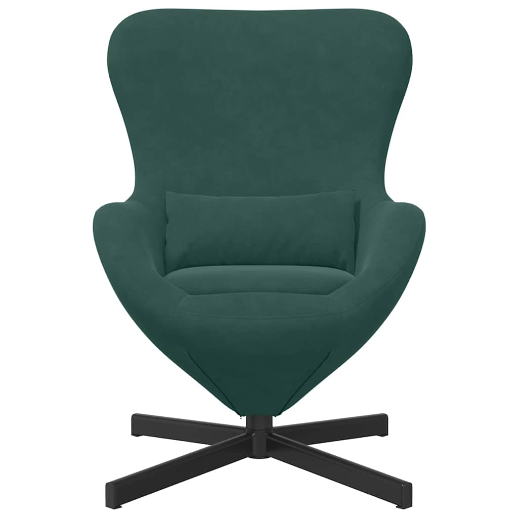 Fauteuil œuf Vert foncé 63 x 73 x 90 cm Velours - XIOS