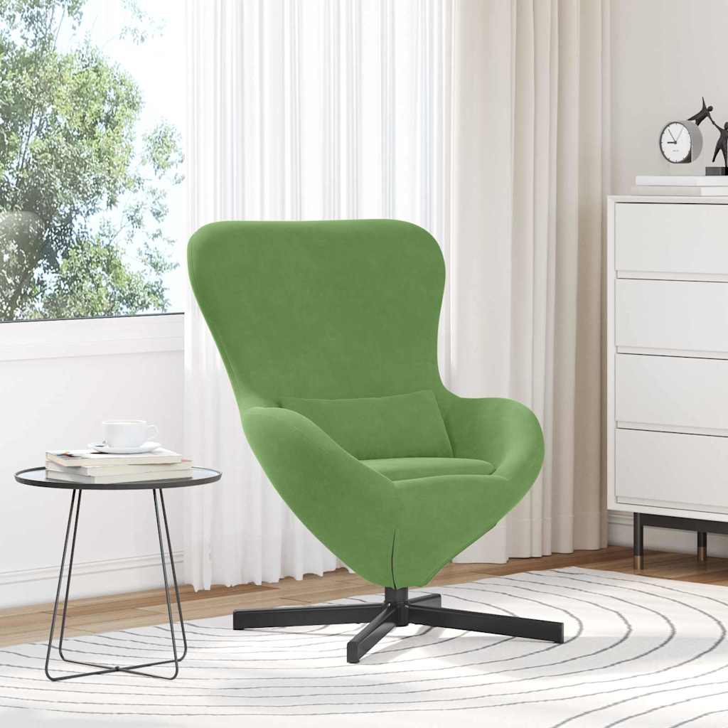 Fauteuil œuf Vert clair 63 x 73 x 90 cm Velours - XIOS