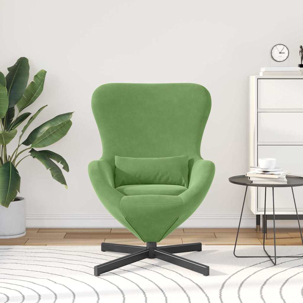 Fauteuil œuf Vert clair 63 x 73 x 90 cm Velours - XIOS