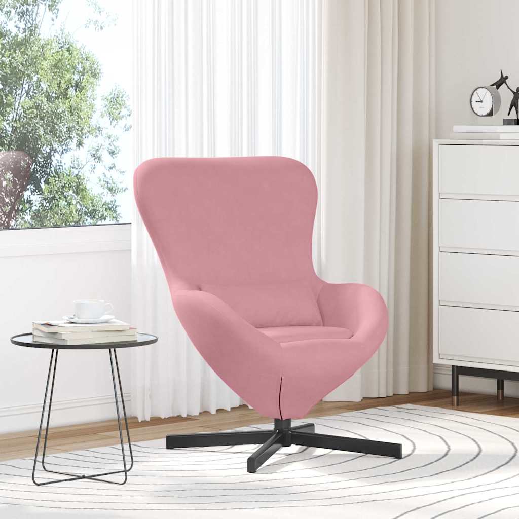 Fauteuil œuf Rose 63 x 73 x 90 cm Velours - XIOS