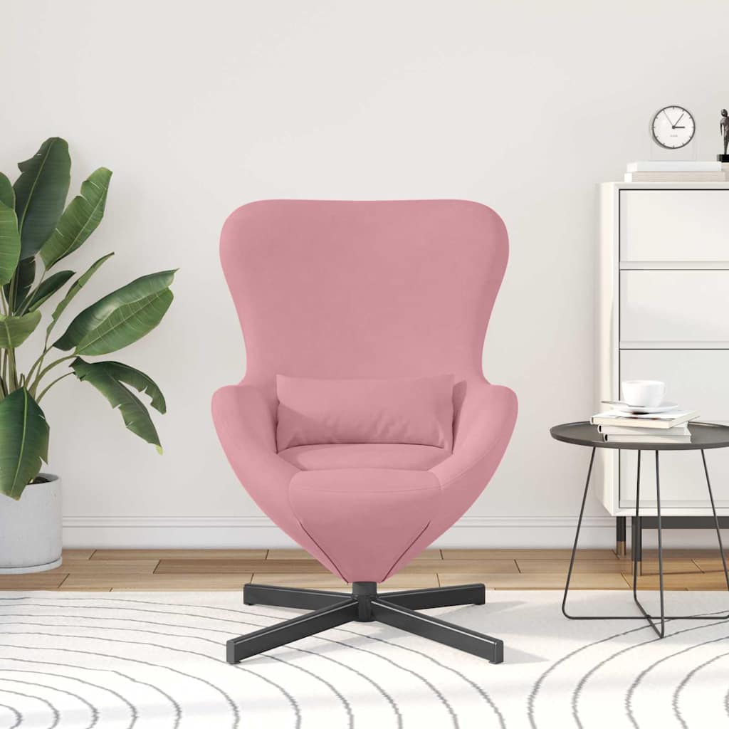 Fauteuil œuf Rose 63 x 73 x 90 cm Velours - XIOS