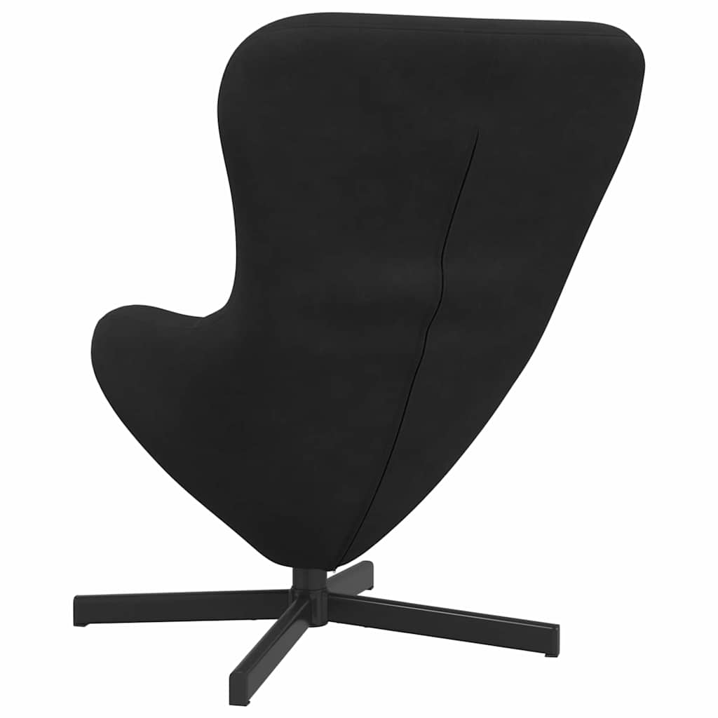 Fauteuil œuf Noir 63 x 73 x 90 cm Velours - XIOS