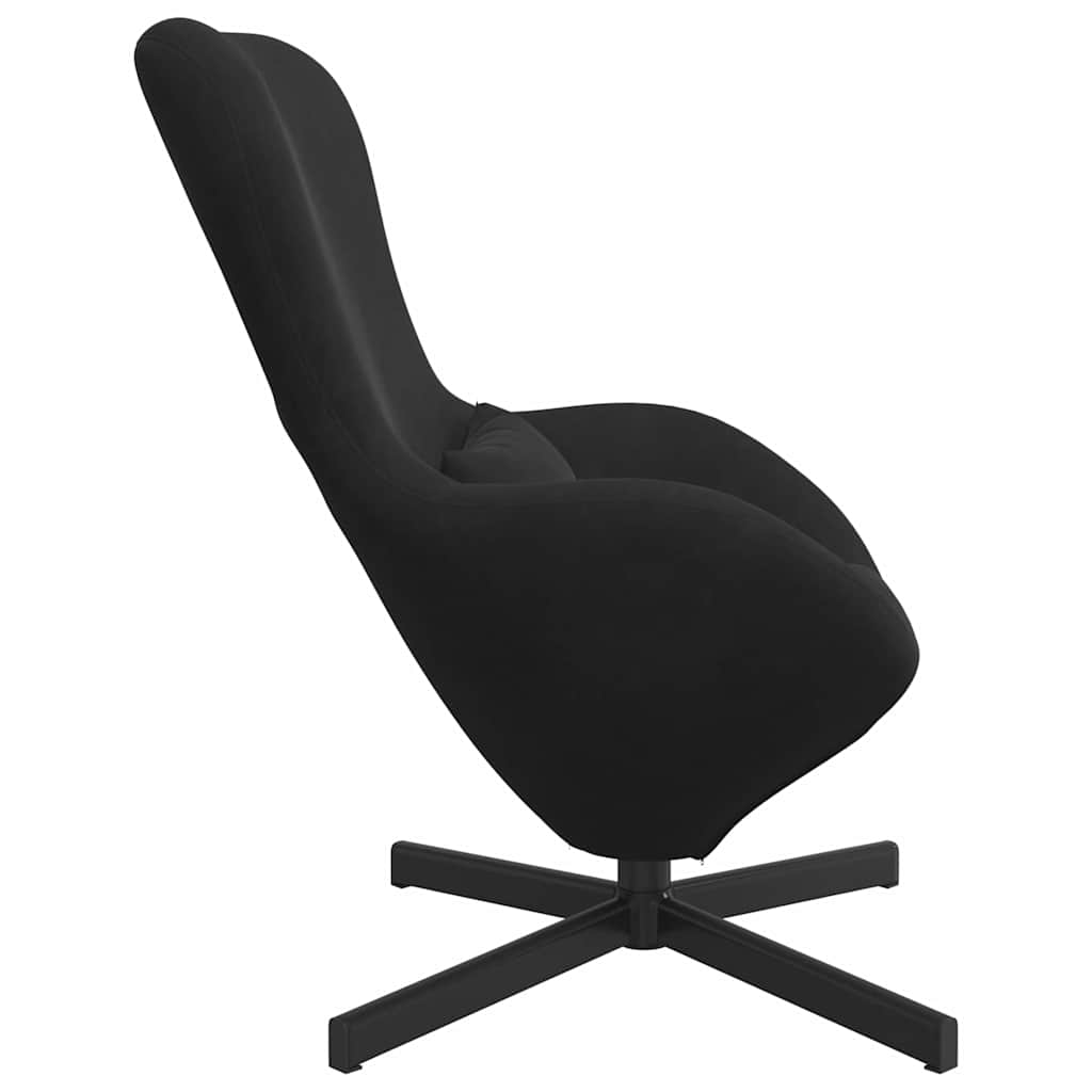 Fauteuil œuf Noir 63 x 73 x 90 cm Velours - XIOS