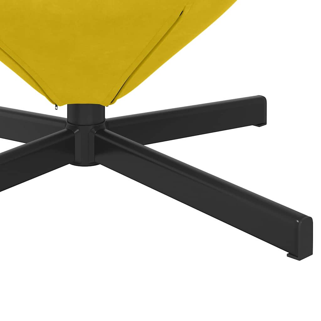 Fauteuil œuf Jaune 63 x 73 x 90 cm Velours - XIOS