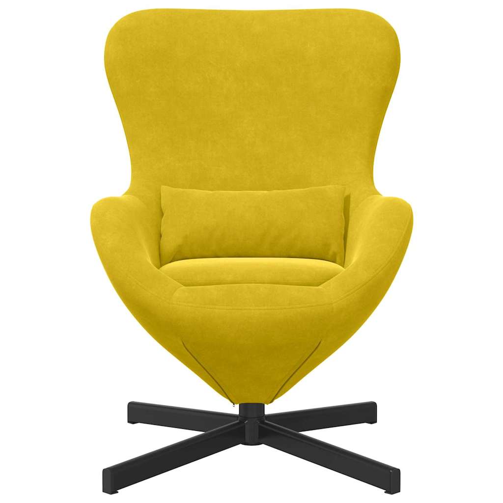 Fauteuil œuf Jaune 63 x 73 x 90 cm Velours - XIOS