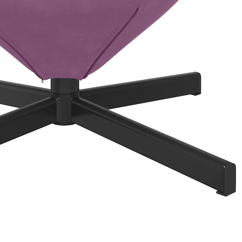 Fauteuil œuf Violet 63 x 73 x 90 cm Velours - XIOS
