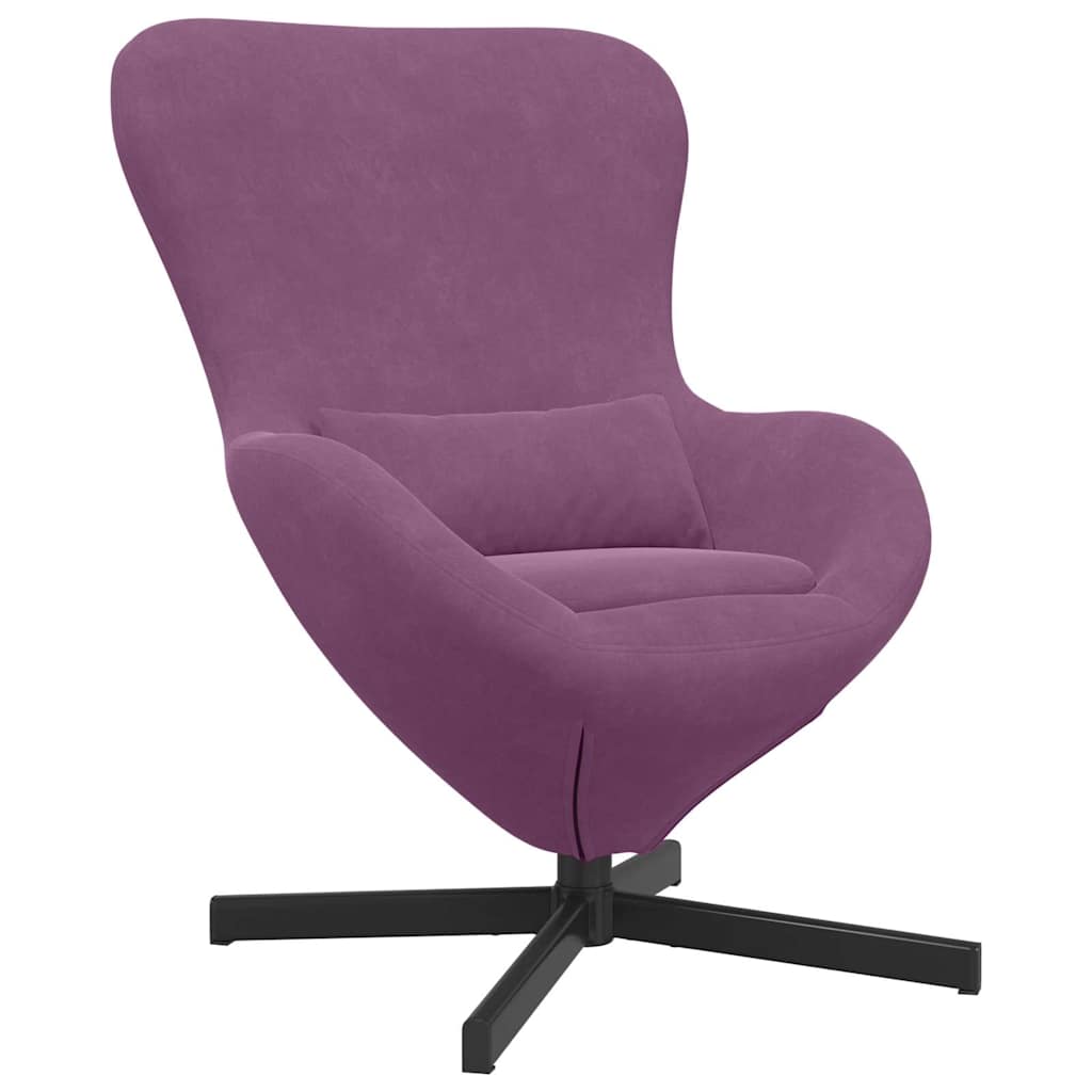 Fauteuil œuf Violet 63 x 73 x 90 cm Velours - XIOS