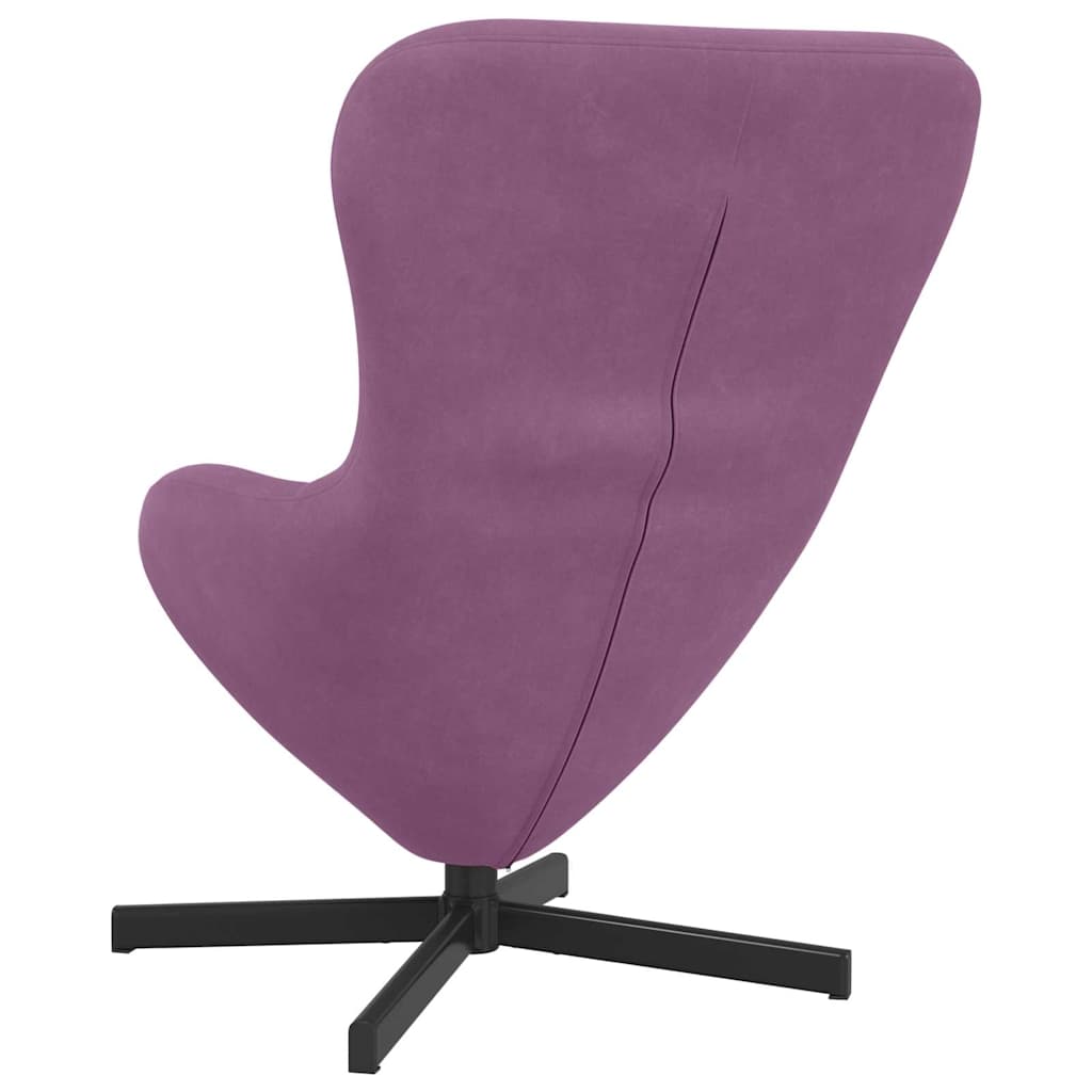 Fauteuil œuf Violet 63 x 73 x 90 cm Velours - XIOS