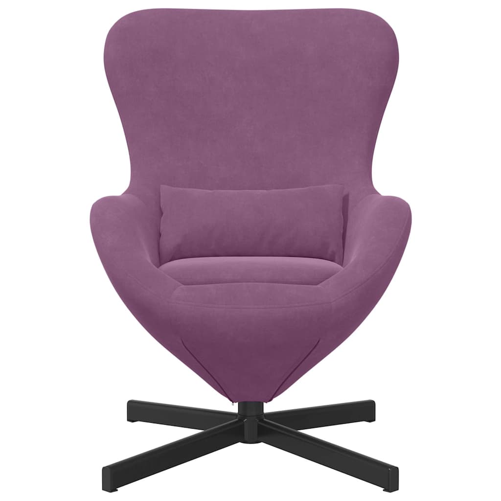 Fauteuil œuf Violet 63 x 73 x 90 cm Velours - XIOS