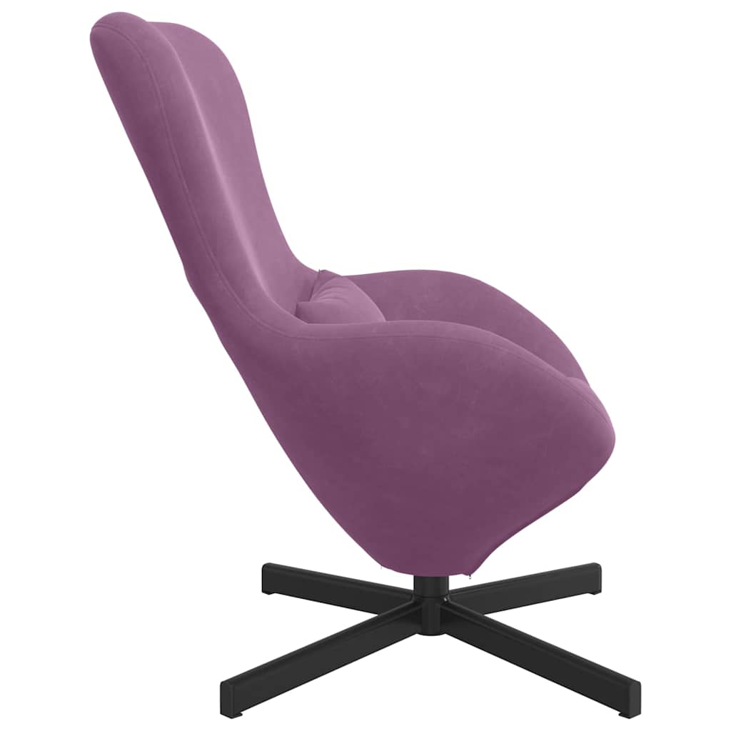 Fauteuil œuf Violet 63 x 73 x 90 cm Velours - XIOS