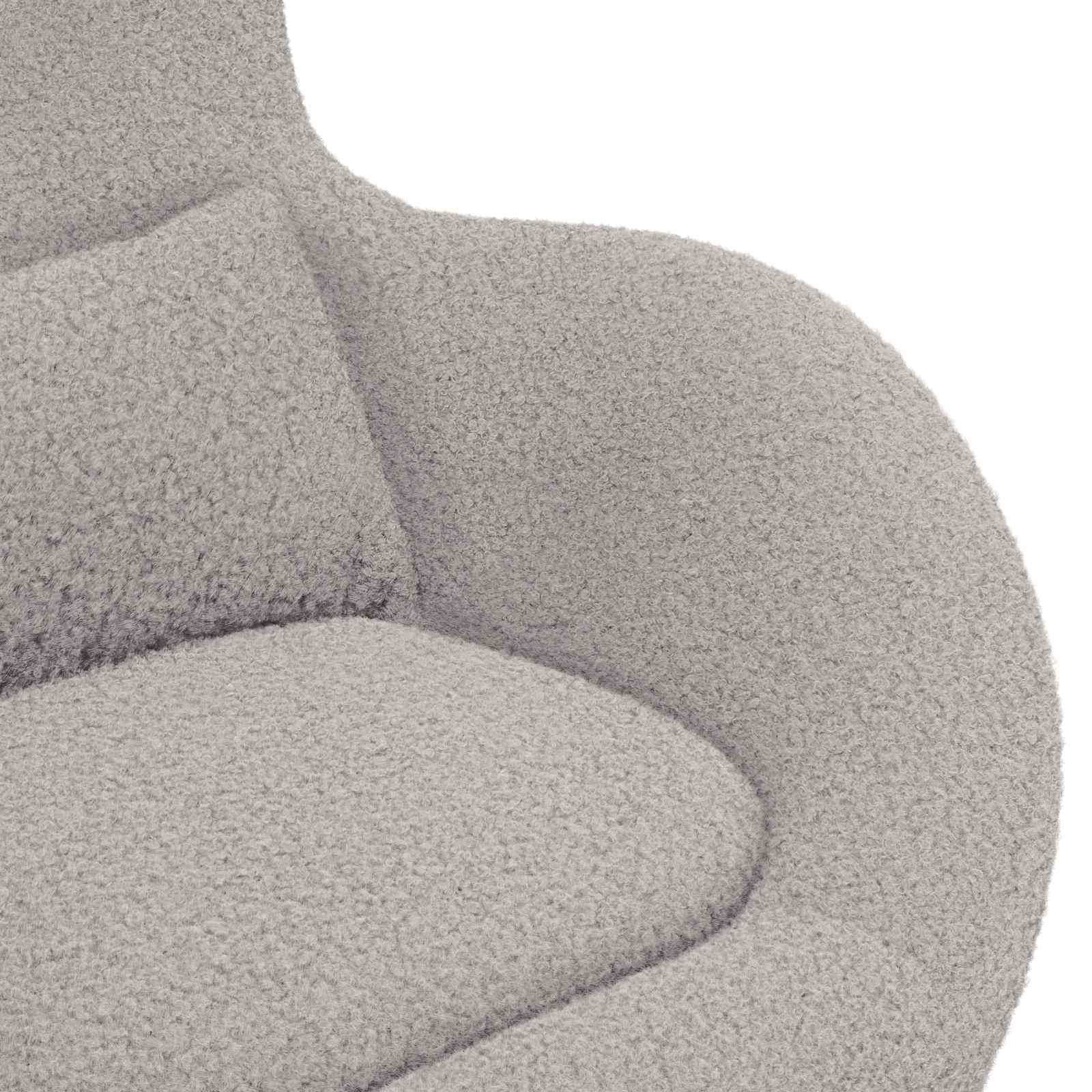 Fauteuil œuf Gris clair 63 x 73 x 90 cm tissu - XIOS