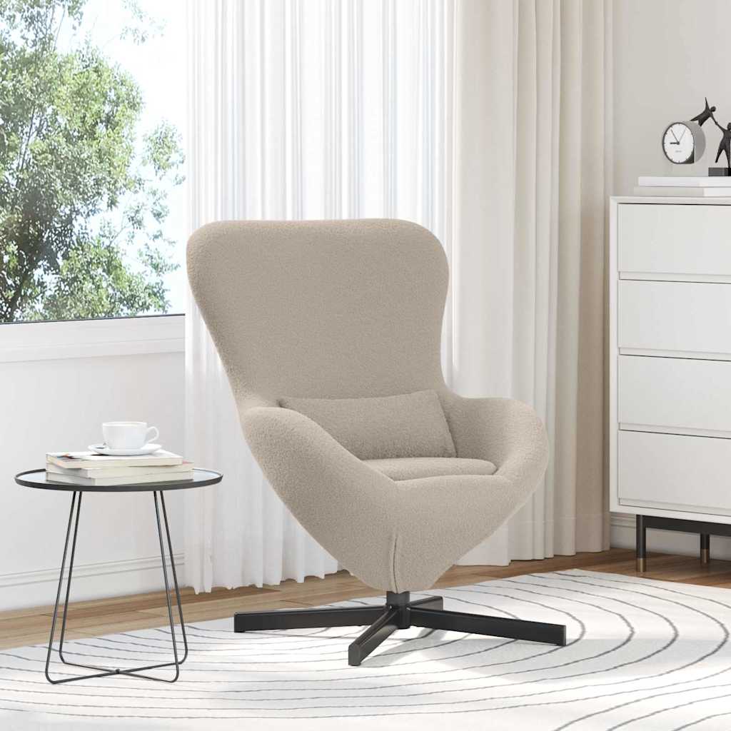 Fauteuil œuf Gris clair 63 x 73 x 90 cm tissu - XIOS