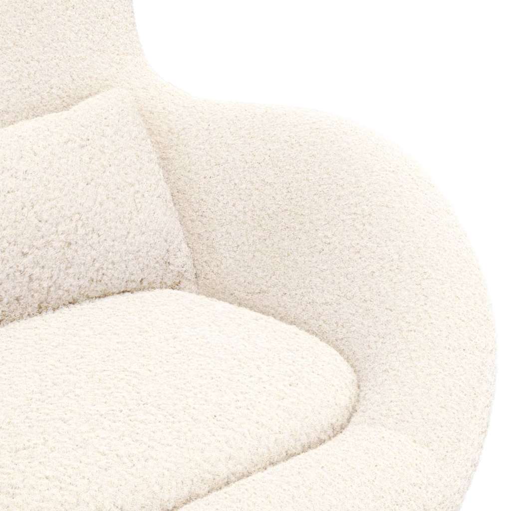 Fauteuil œuf Crème 63 x 73 x 90 cm tissu