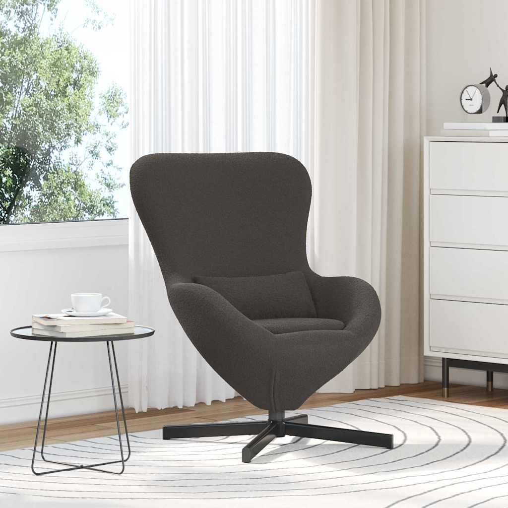 Fauteuil œuf Gris foncé 63 x 73 x 90 cm tissu - XIOS