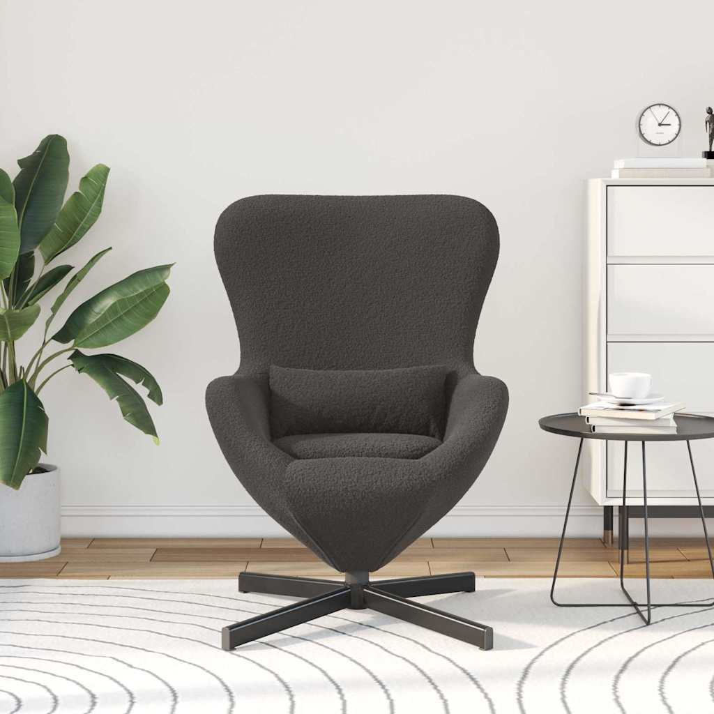Fauteuil œuf Gris foncé 63 x 73 x 90 cm tissu - XIOS